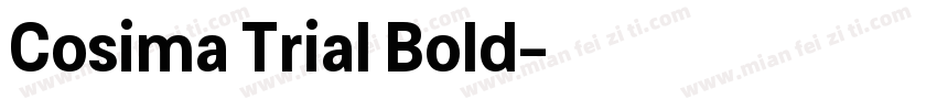 Cosima Trial Bold字体转换